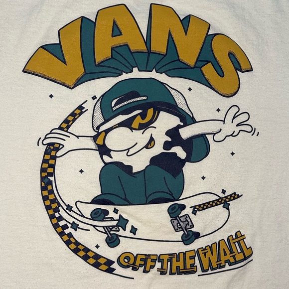 Vans Off The Wall Small Astronaut W Skateboard Skater Double Sided T Shirt EUC - Picture 5 of 6